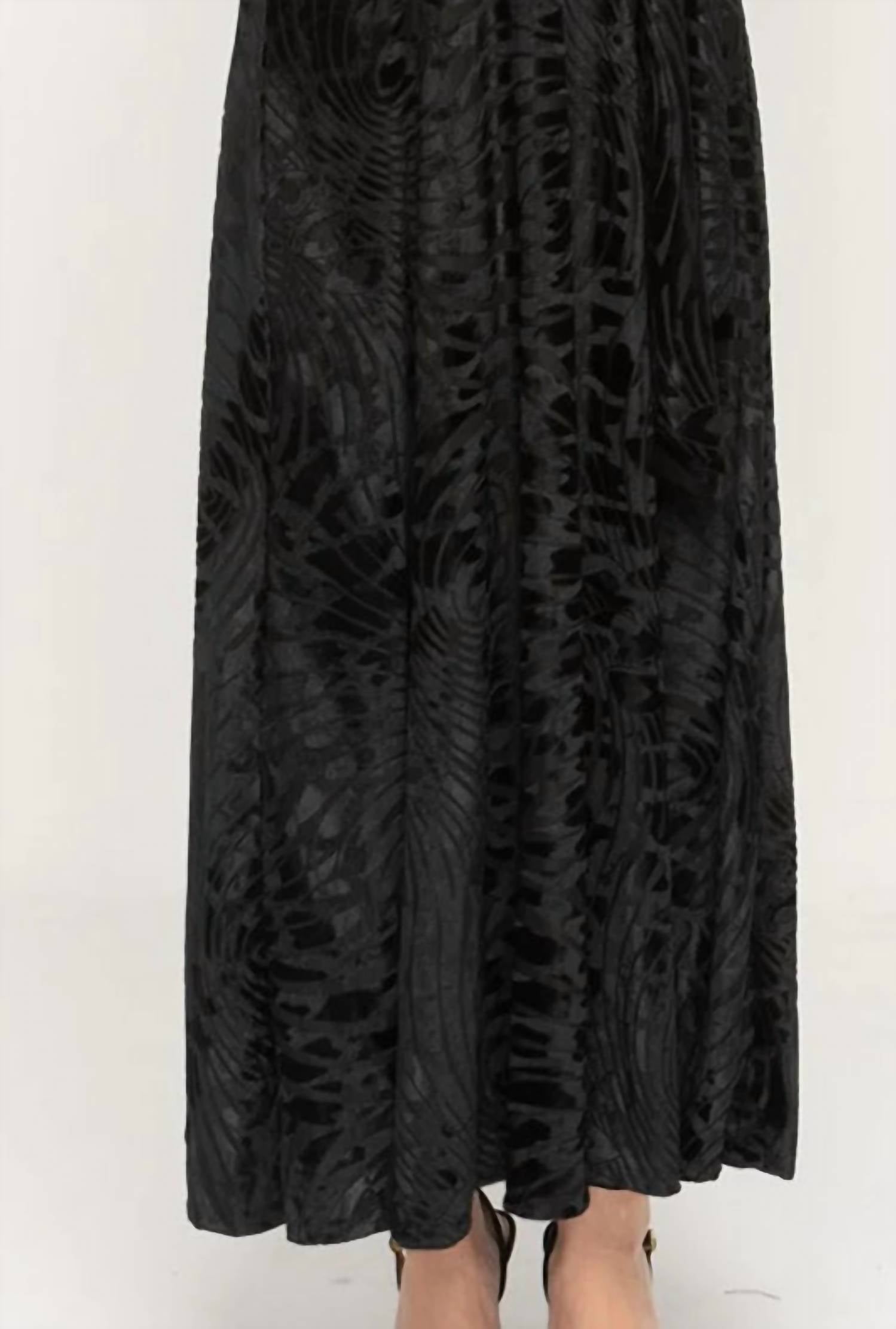 Kmw - Velvet Swirl Flowy Maxi Dress