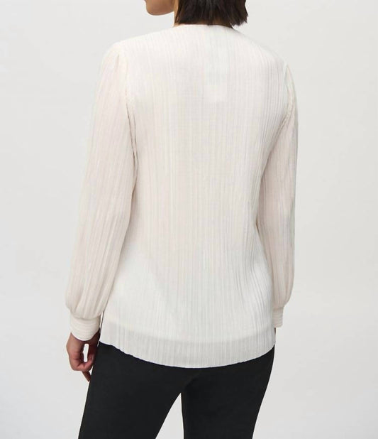 Joseph Ribkoff - Pleated Knit Top