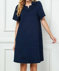 See And Be Seen - Elaina Short Sleeve Textured Dress