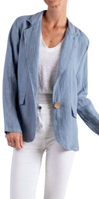Gigi Moda - Sabrina Linen Long Sleeve Blazer