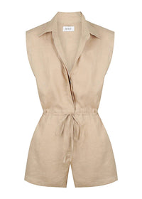 SLEEVELESS DRAWSTRING ROMPER