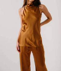 Sablyn - Una Cowled Halter Tunic Top