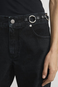 FRAME O-ring Stroll Relaxed Wide-leg Jeans in sutro - women's jeans - view 5