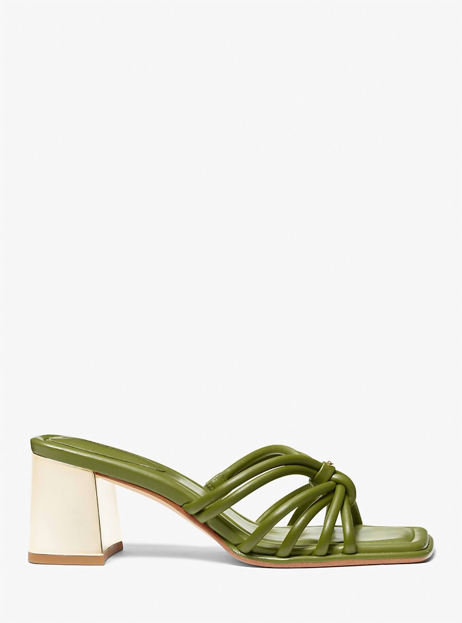 Michael Kors - Women's Astra Leather Mule Heeled Sandals