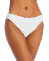 Ramy Brook Women's Amani Scalloped Bikini Bottom in whtie - women's swimwear