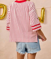Gameday Couture - A-team Striped Game Day Top