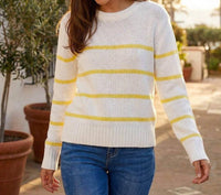Karen Kane - Stripe Crewneck Sweater