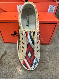 Montana West - Women's Montana West Aztec Print Canvas Shoe