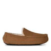 UGG Men's Ascot Suede Closed Toe Slip On Slippers in chestnut - men's loafer - detail view