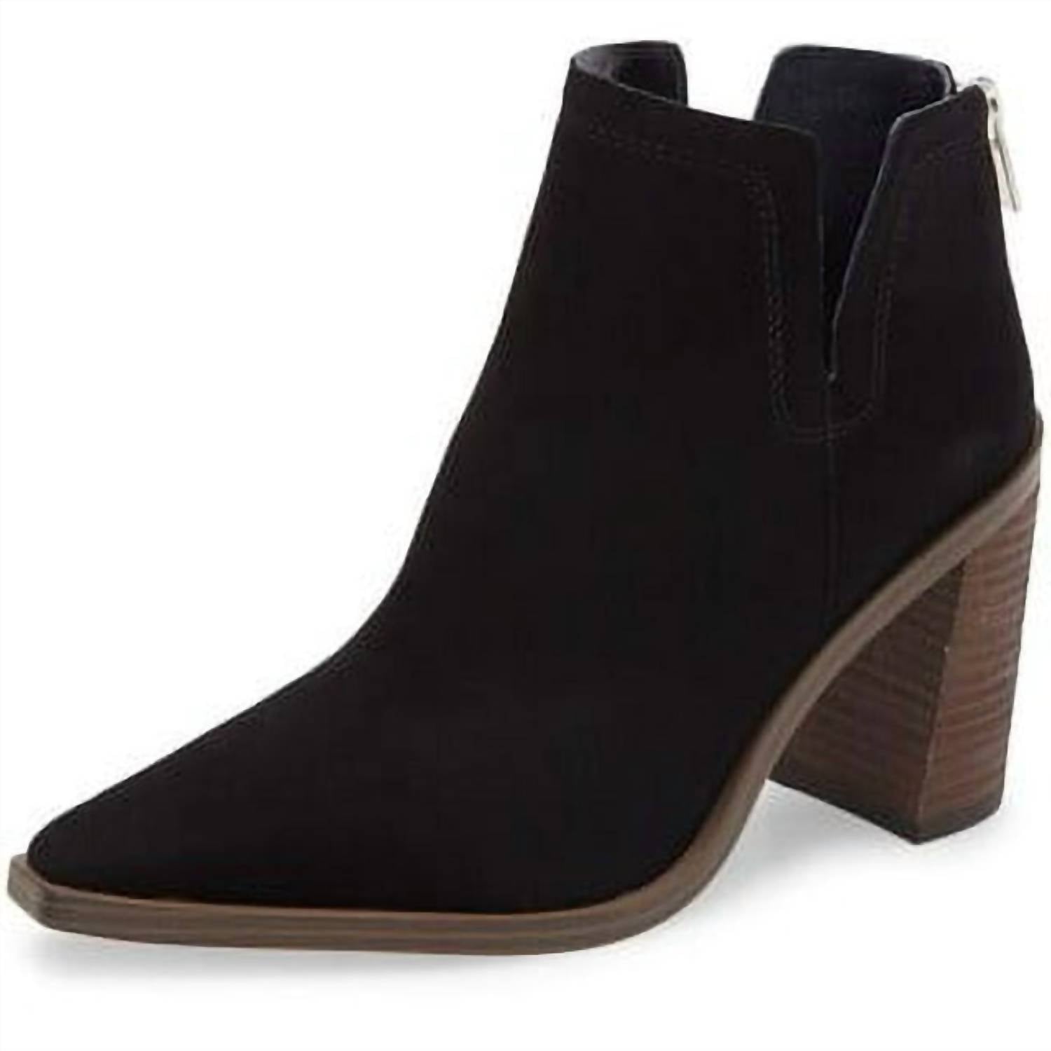 Vince Camuto - Women's Welland Zipper Closure Pointed Toe Blocked Heel Boots