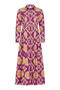 Livro Classic Shirtdress in multi - women's dress - alternate view