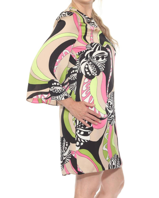 Joseph Ribkoff - Retro Satin Mini Shift Dress