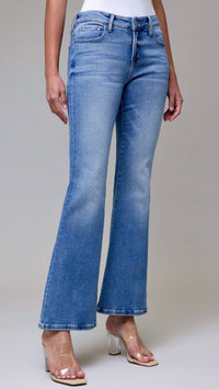 Hidden - Mid Rise Full Length Clean Stretch Bootcut Jean