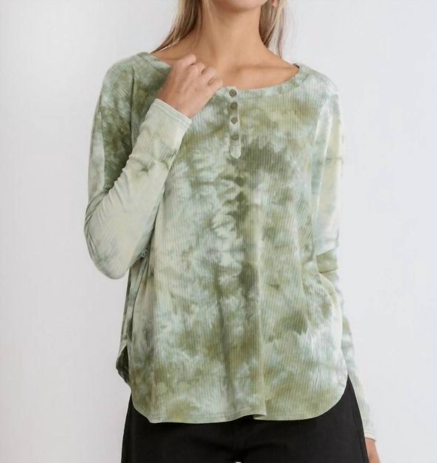 Umgee - Tie Dye Ribbed Top