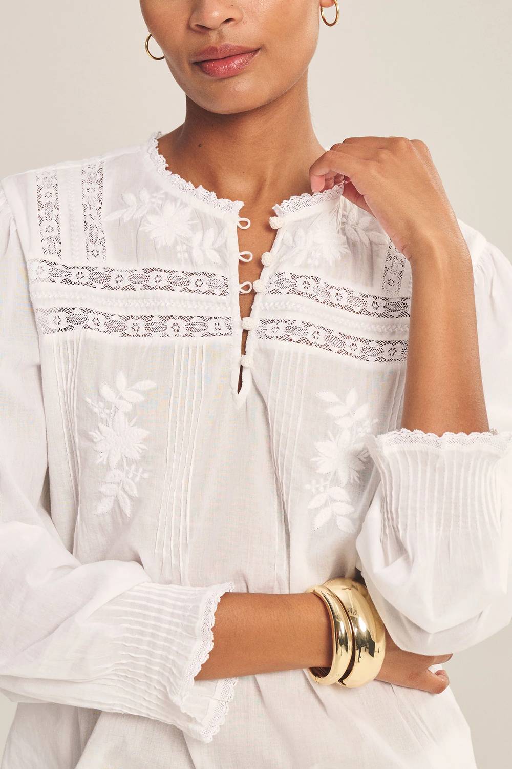 Velvet By Graham & Spencer - Cotton Lace Byrdie Top