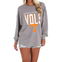 Gameday Couture - University of Tennessee Grey Corded Pullover