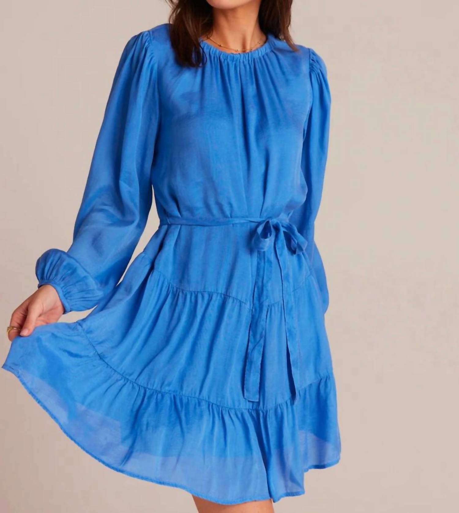 Bella Dahl - Tiered Mini Dress With Belt