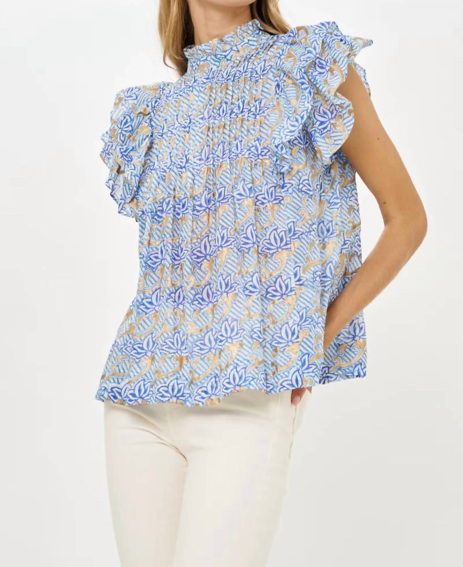 Oliphant - Pintuck Ruffle Top