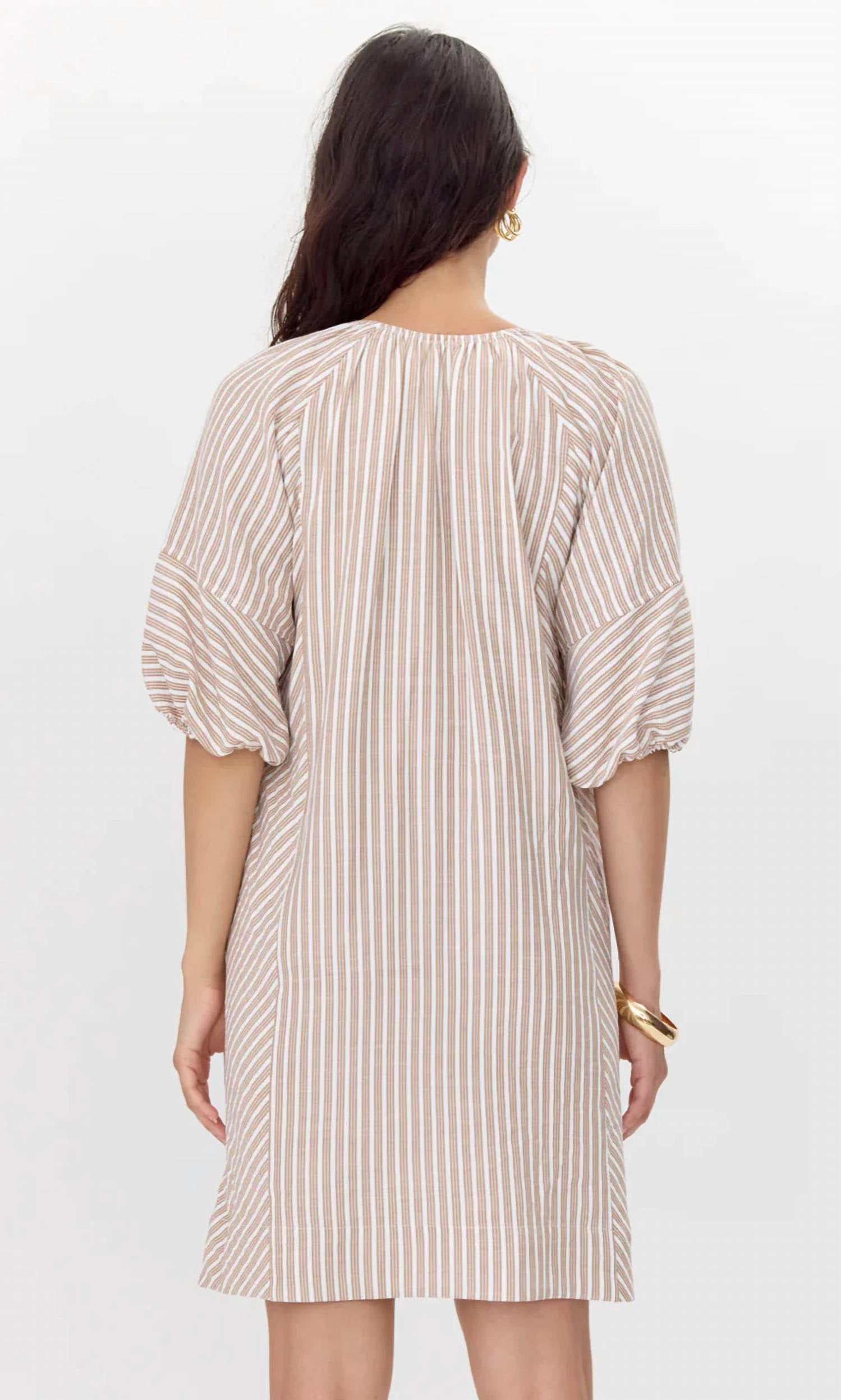 Greylin - Kyra Stripe Button Front Mini Dress