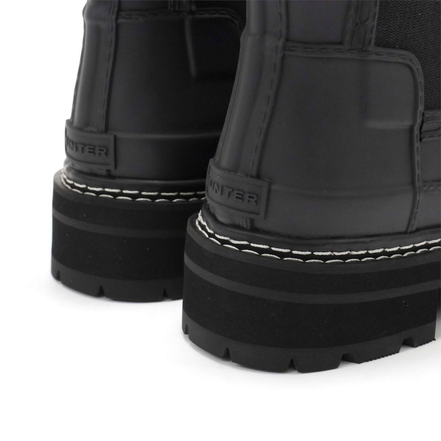 HUNTER Women's Refined Stitch Detail Slim Fit Chelsea Boots in black - women's shoe - view 6