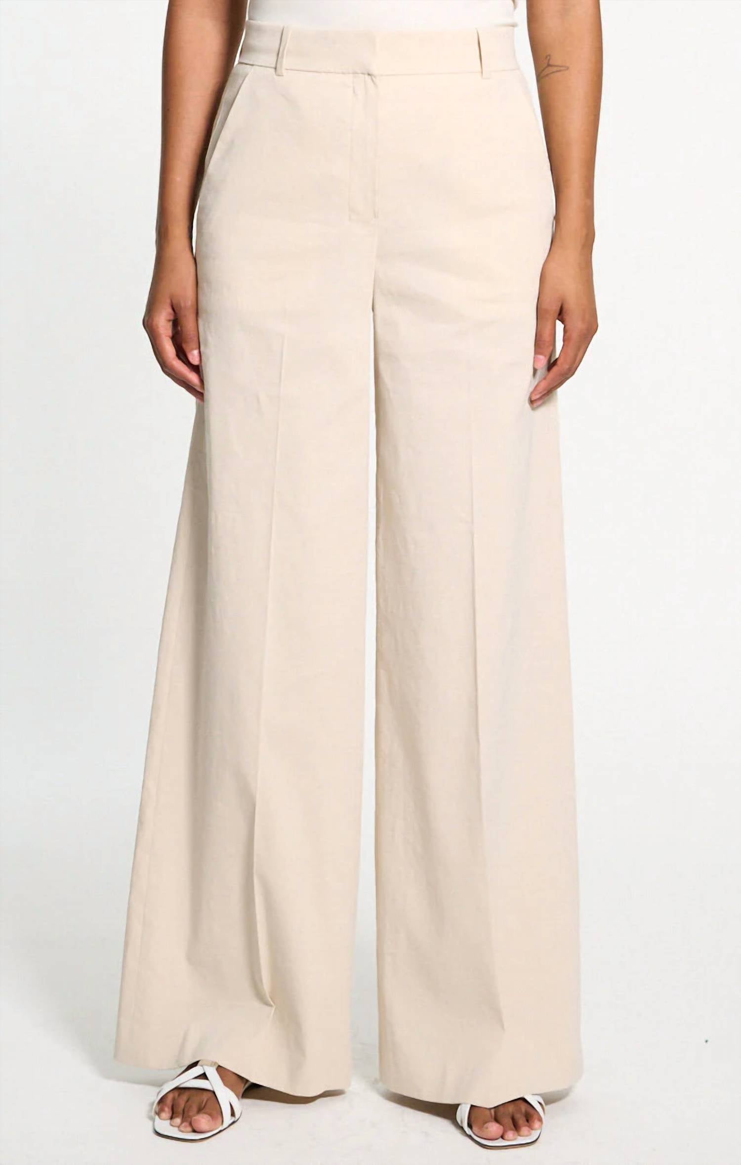 Theory - High Waist Wide Leg Pants