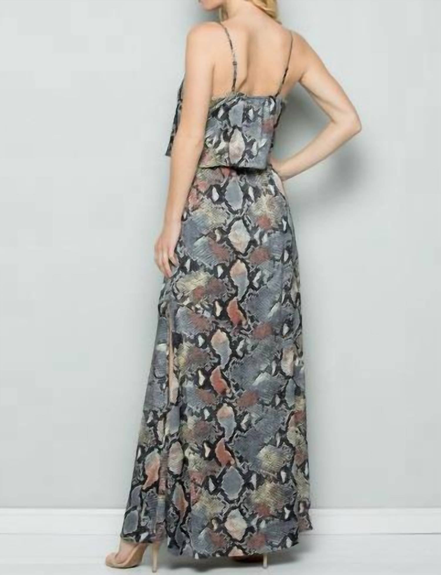 See And Be Seen - Snake Skin Maxi Dress