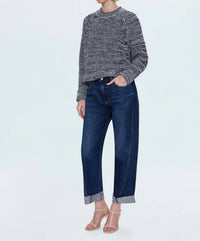 PISTOLA Kacey Mid Rise Cuffed Straight Jeans in cultivate - women's jeans - view 7