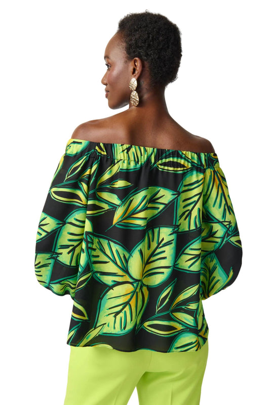 Joseph Ribkoff - LEAF PRINT OFF-SHOULDER