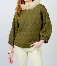 Ivy Jane - Poof Sleeve Quilted Popover Top