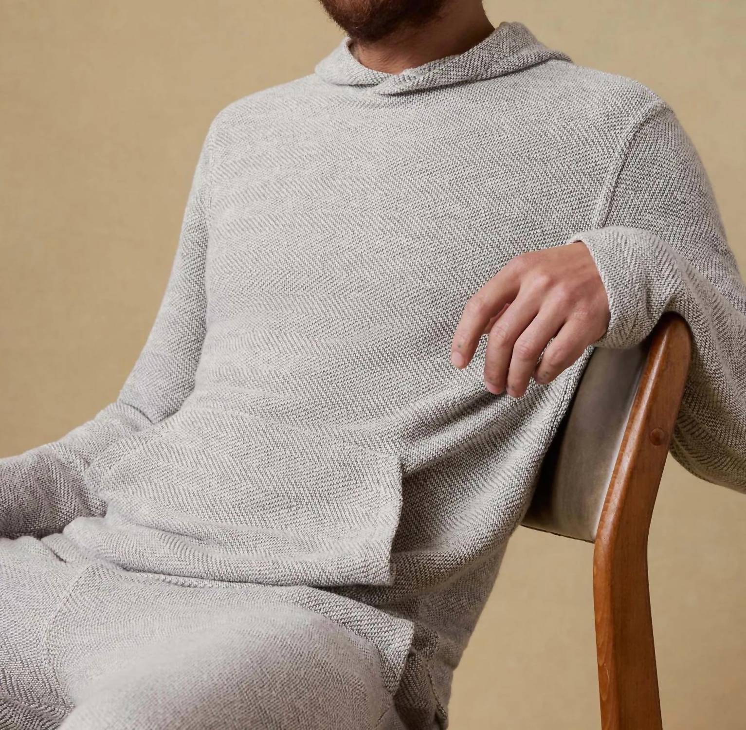 Faherty Whitewater Hoodie in grey shell loop 1 - men's shirt