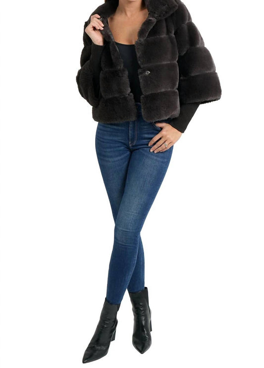 Love Token - Sami Long Sleeve Faux Fur Jacket