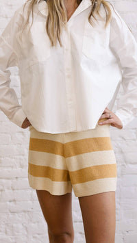 Sadie & Sage - Serena Striped Sweater Shorts