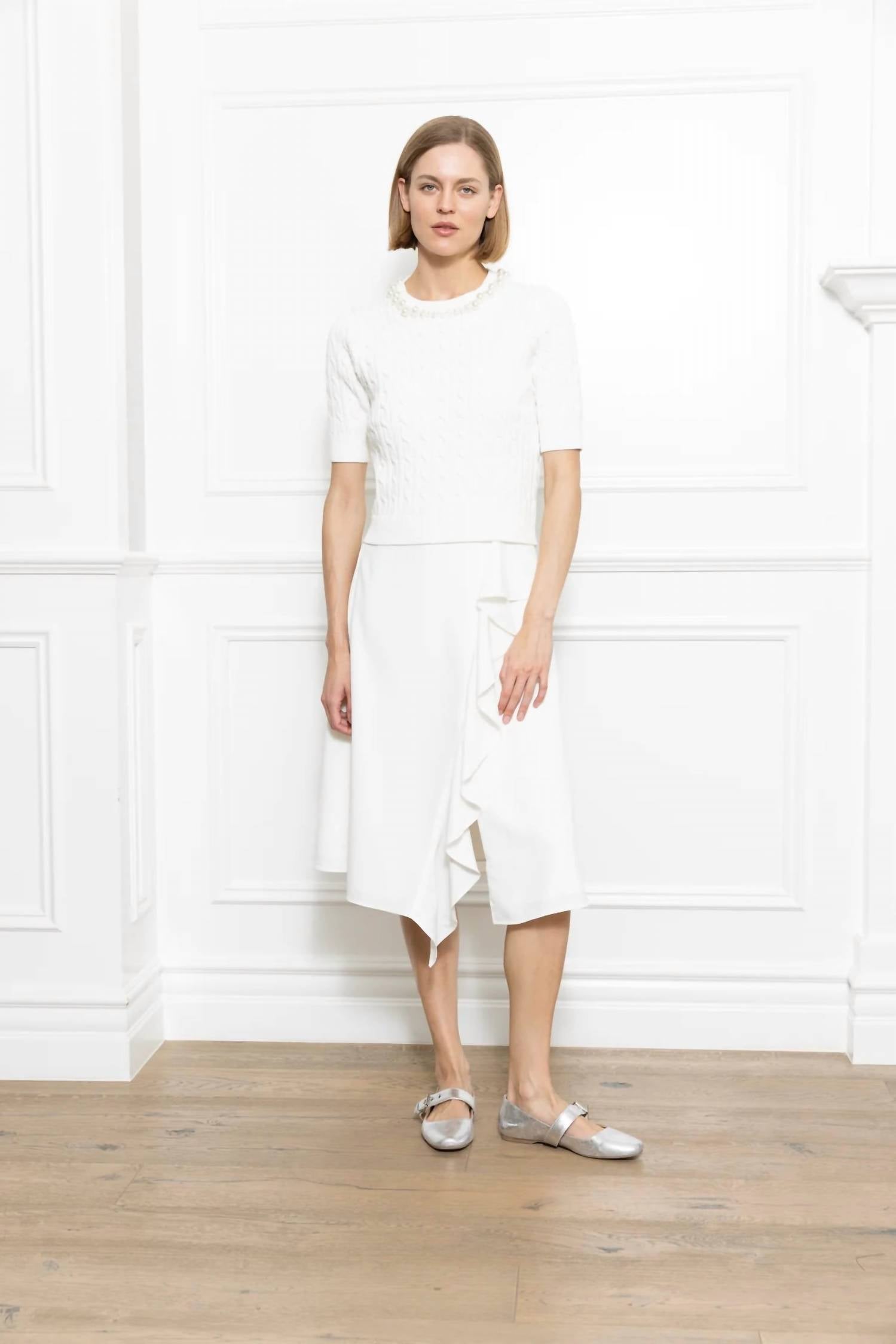 Zero Degrees Celsius - Pearl Jewel Neck Sweater
