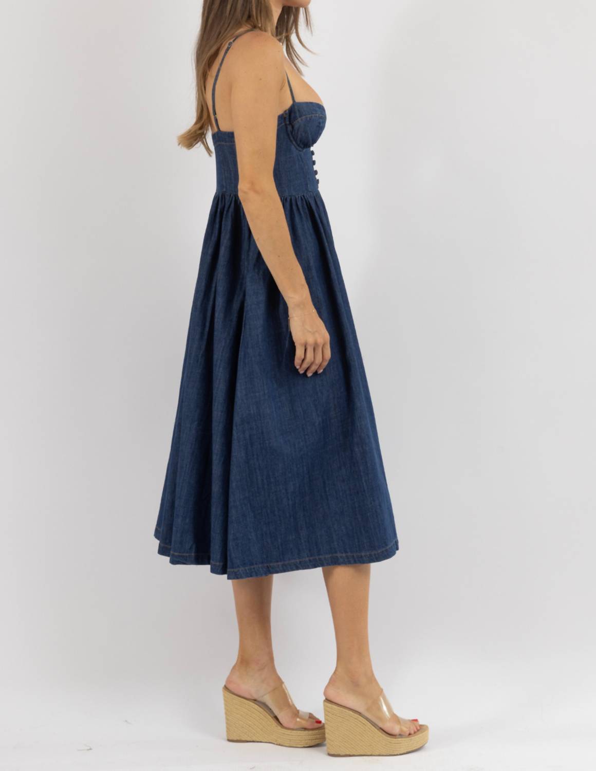 Olivaceous - BRIDGET DENIM DRESS