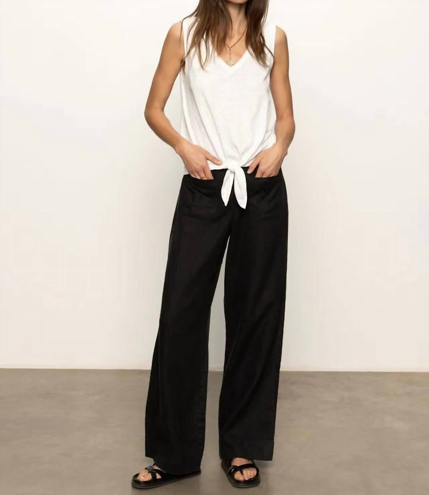 Sanctuary - The Linen Marine Wide Leg Pant