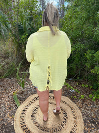 Cozy Co. - Crinkle Tie Back Top