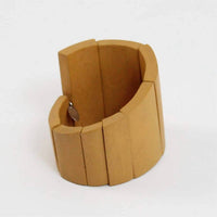 Sylca Designs - Women's Round Wooden Geometric Bracelet