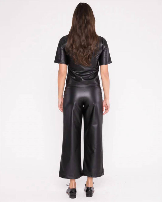 Ripley Rader - EXTENDED VEGAN LEATHER Short Sleeve TOP