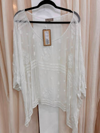 Yauvan Clothing - Embroidered Sheer Top