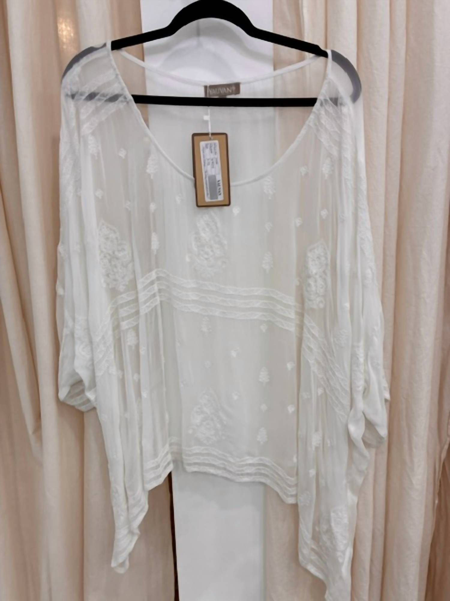 Yauvan Clothing - Embroidered Sheer Top