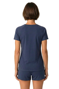 Twelve Eighty Eight Olivia Boxer Shorts in steel blue - women's shorts - detail view