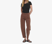 VERVET BY FLYING MONKEY Katie Barrel Jeans in brown - women's jeans - view 4