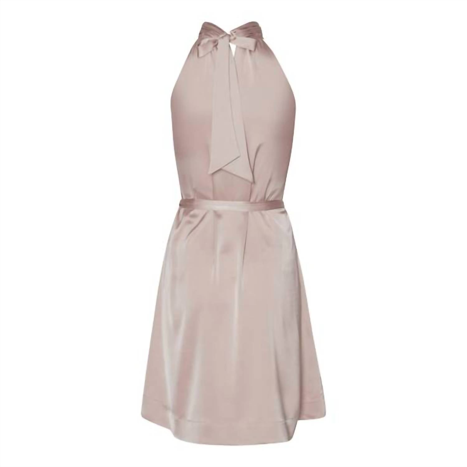 Karmamia Women's Ava Mini Dress in semi rich blush - women's dress - detail view