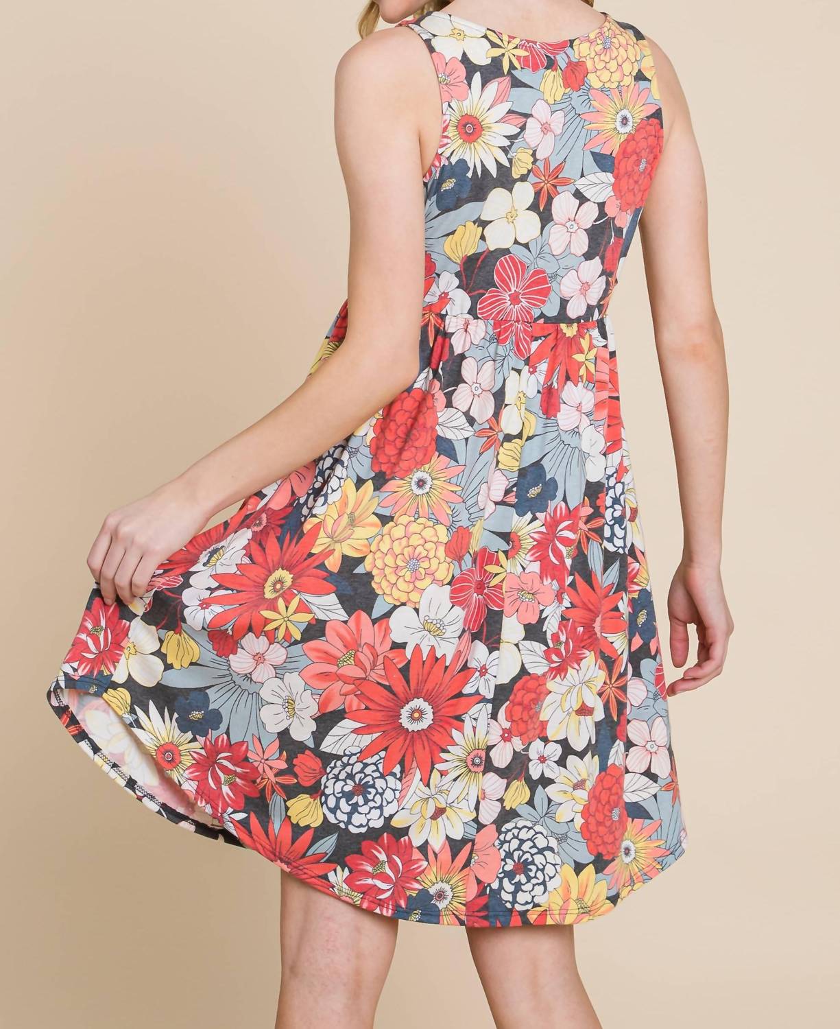 Emerald Collection - Floral Printed Babydoll Dress