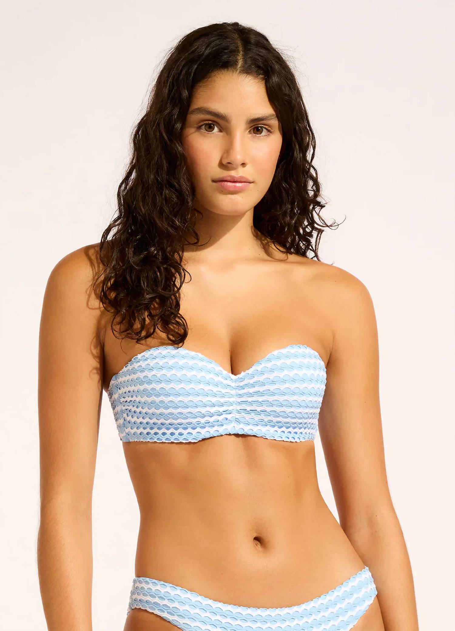 Seafolly - Mesh Effect Bustier Bandeau Bikini Top