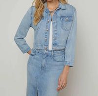 L'Agence - Koda Cropped Denim Jacket