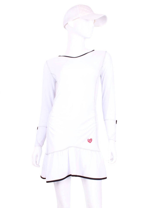 Love Love Tennis - Women's Long Sleeve Vee Monroe Dress