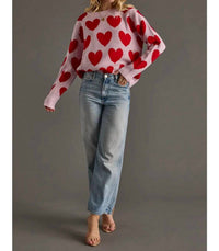 Panache Apparel - Heart Pattern Sweater