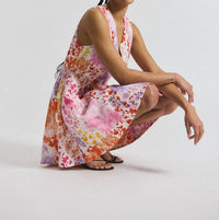 Derek Lam 10 Crosby Tia Floral Stretch Linen Mini Dress in rose multi - women's dress - view 5