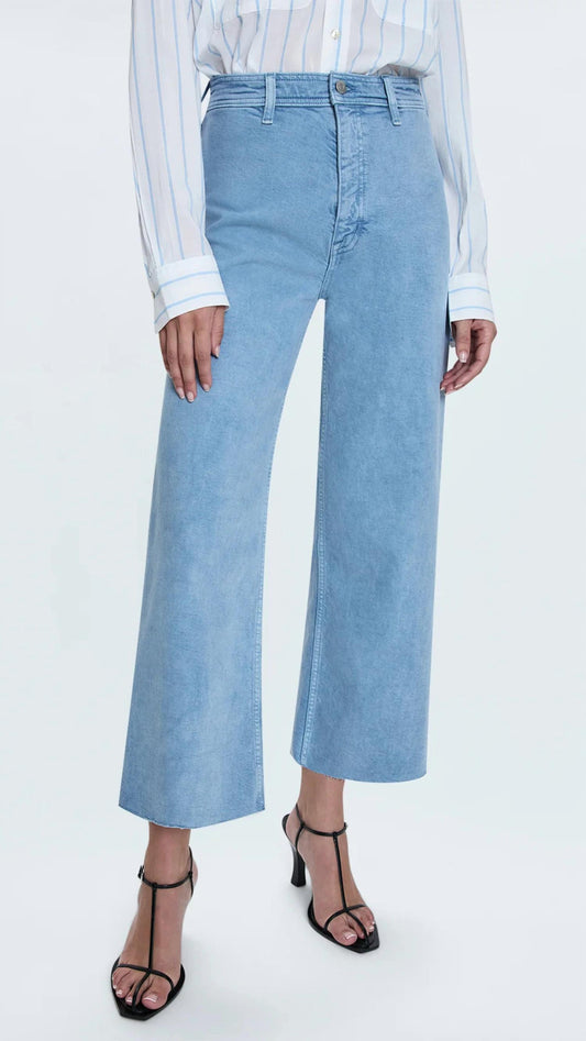 Pistola - Penny Crop High Rise Wide Leg Jeans